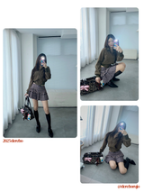 Leopard sweet frill skirt