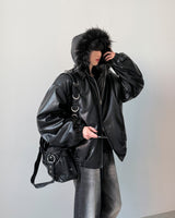 Keysia Fur Leather Jumper