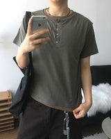 Clo Layered Buckle Short Sleeve T