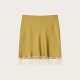Rose Stain Lace Mini Skirt