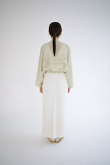Sheer wide jumper, Light khaki
