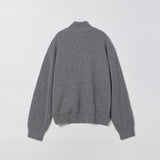 FULL KNIT ZIP UP GRAY