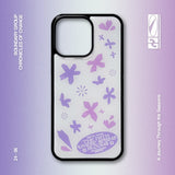 フラワーブルームズエポキシフォンケース (Purple-WH)