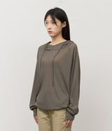 (W) Seal Sheer Hooded Top