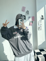 ラグランスリーストライプカラースウェットシャツ🖤🩶🤍 - 3 カラーズ