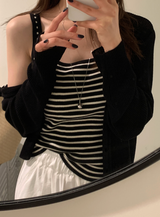 Loop Summer Ribbed Knit Cardigan / 4 colors