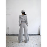 【MADE】button 2way zip-up, gray