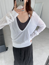 june deep v-neck knit (3color)