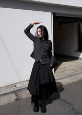 シャーリングコットンチェックシャツ