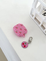 cherry epoxy keyring(pink)
