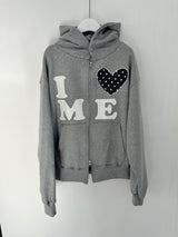 Love me!♥ hood zip-up (2color)