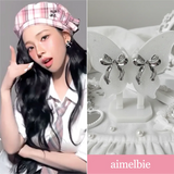 [aespa Karina, ILLIT Iroha, NMIXX Haewon Piercing] Ballerina Ribbon Piercing - Silver