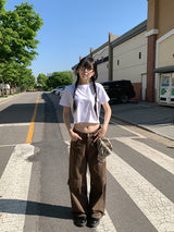 POINT BACK CLIP WIDE PANTS (3C)