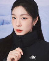 スパークルドームフープリング925シルバー+ 14kゴールドメッキイヤリングE041-06G-W (Worn by Kim Yuna, Ningning, Woo-gi)