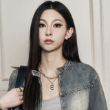 Sparkle Shield Layering Necklace