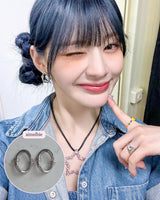 [Aespa Winter, Karina Piercing] Knotted Oval Ring Piercing - Silver Color
