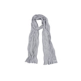 Wave Crinkled Long Scarf (light grey)
