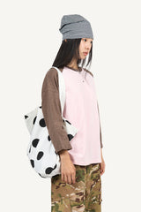Slub color matching raglan three quarter T-shirt