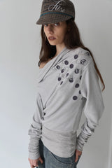 26SS★ DRAPE DOT GRAPHIC ANGORA TOP