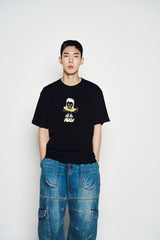 25SS HEART ALIEN SHORT SLEEVE T-SHIRT BLACK