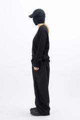 Meiji semi-crop long-sleeved T-shirt