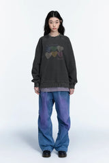 26FW★シェリッシュ ハート ラグラン ピグメント スウェットシャツ