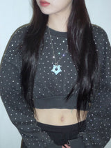 gleaming star dot necklace [blue]