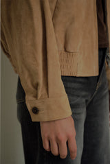 Hideon Real Suede Jacket [Camel]