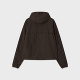 シャーリング フーデッド ウィンドブレーカー (Brown)