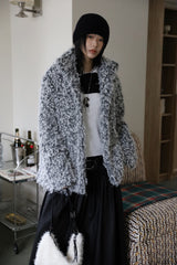 Plum Shawl Layered Knit
