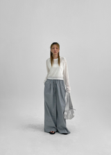 [MADE] Bessian Summer Knit Feel Crop Long Sleeve T-shirt