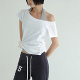 [Conir] Boat Neck Raglan Short-Sleeve T-Shirt - 3 Colors