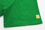 ALARM STRIPE TERRY T SHIRT GREEN_UNISEX