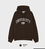  Urban University Embroidery Double Middle Overfit Hoodie
