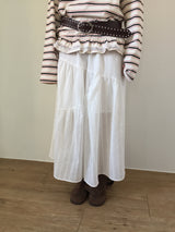 Lace Frill Hem Long Sleeve (3color)