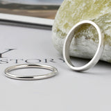 SVR-633 Silver 92.5 Bare Ring & Round Layered Silver Ring Set