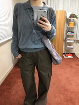 Cashmere collared knit