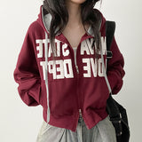 Nova Lettering Hoodie Zip-up (4 colors)
