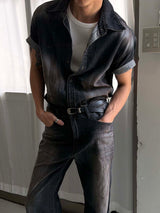 Cool ever oil washing western shirts(2color)