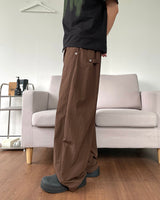 Side Snap Nylon Balloon Pants
