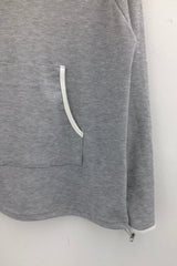 highneck loose waffle hood