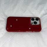 [MADE] STARRY HEART PHONE CASE BURGUNDY (glossy hard)
