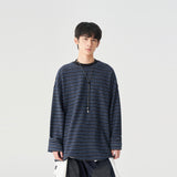 TopBasics カラースリムストライプ長袖Tシャツ