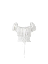 コルセットクロップブラウス (white)