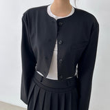 Button Cropped Jacket
