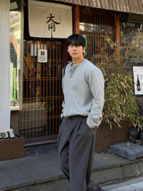 Mock wide slacks