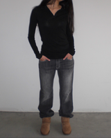 Lily low boots cut denim