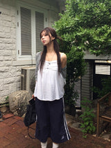 Suna Wide Track Bermuda Pants