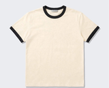 エッセンシャルスタンダード半袖リンガーTシャツ クリーム