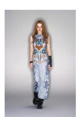 2025 Spring/Summer New Gray Hooded Sleeveless Dress
